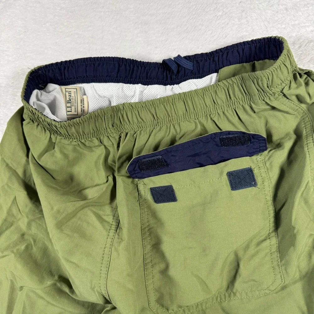 L.L.‎ Bean Supplex Nylon Swim Trunks Mens Small Olive Green Mesh Lined